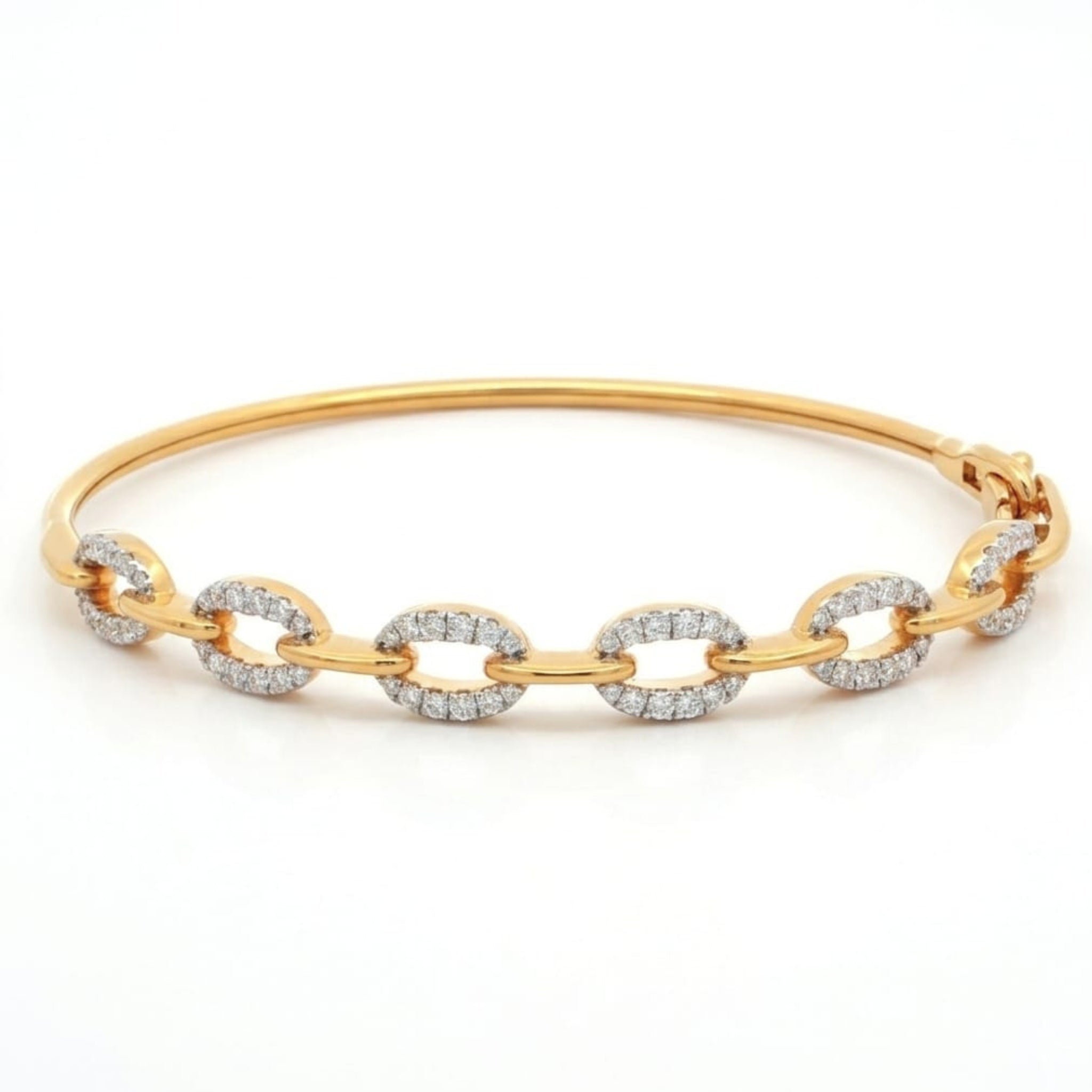 Link Bangle Bracelet | Gold Plated